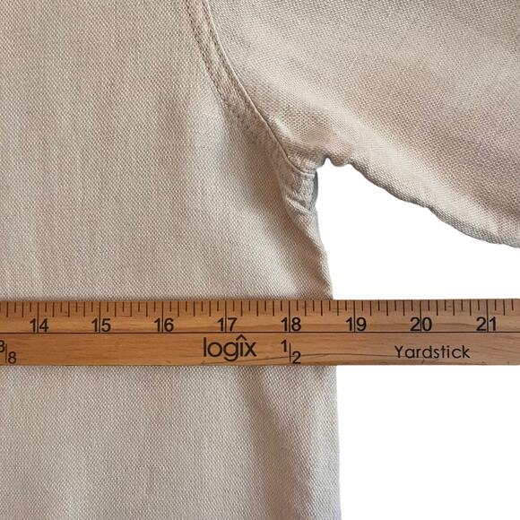 Nicole Miller Khaki Linen Safari Jacket Blazer Womens Small Casual Coastal - Picture 8 of 9